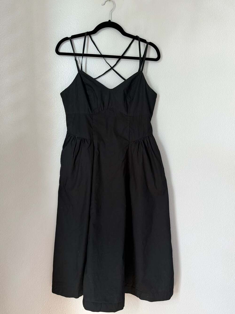 A New Day Midi Dress Size M Black Strap Sundress